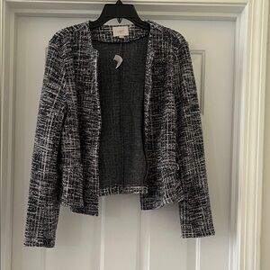 LOFT Monochrome Tweed Blazer